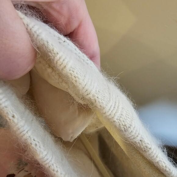 Sheridan Square Sweater Women Size Medium Silk Angora Vintage Cozy Pockets - Picture 9 of 13